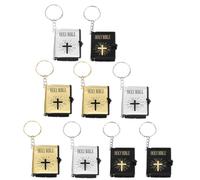 OHPHCALL Portachiavi Sacro 9 Pezzi Design Delicato e Funzionale, Ciondolo a Forma di Testo Religioso in Plastica, per Feste e Occasioni Religiose
