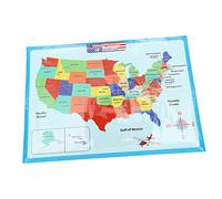 OHPHCALL Poster Di Geografia Resistente All Usura Per in Età Prescolare Poster Per Apprendimento Cognitivo Per Casa Scuola Accessori Educativi Per Apprendimento Mappa Degli Stati Uniti