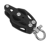 OHPHCALL Puleggia Singola in Nylon Nero per Barche e Attrezzature da Palestra Ruota Scanalata Cuscinetto Resistente all’Attrito per Sport Acquatici Vela e Allenamento Fitness