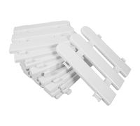 OHPHCALL Recinto per Aiuole in Plastica Bianco 10 Pezzi, Decor Fence Stabile e Resistente per Giardino e Decorazioni Natalizie, per Cortili e Paesaggi