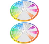 OHPHCALL Ruota dei Colori e Illustrazione delle Relazioni Cromatiche 2 Pezzi per Pittura in Carta Design Creativo, Guida per Miscelazione Colori per Lezioni D'arte