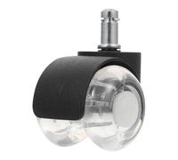 OHPHCALL Ruote Girevoli 2 Pollici in Pu Trasparente Doppia Ruota per Mobili e Sedie da Ufficio, Rotelle Silenziose a 360° per Spostamento Facile su Tutte le Superfici, Accessori Resistenti