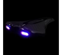 OHPHCALL Sellino per Bici da Montagna e Strada in Pu Nero con Design Allargato e Traspirante, Comodo Cuscino con Luce Posteriore per Ciclismo Creativo alla Moda