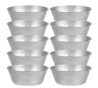 OHPHCALL Set 10 Pezzi Vassoi Rotondi in Ferro per Modellazione Vernice, Tavolozza per Pittura Specifica con Beccuccio, Facili da Pulire per Pittura di Modelli in Scala