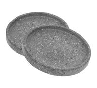 OHPHCALL Set 2 Pezzi Sottovasi in Ceramica 15x15x1,8cm per Vaso Giardino e Porta Fioriera da Balcone Fondo Piatto Che Previene Macchie e Crea Un'atmosfera Estiva