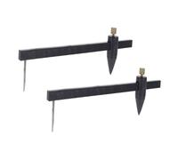 OHPHCALL Set 2 Pezzi Taglierina Ceramica per Argilla Compasso Circolare in Acciaio Inossidabile Nero, Strumento di Misurazione per Progetti di Scultura e Artigianato