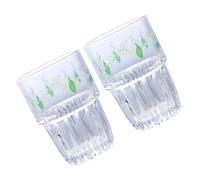 OHPHCALL Set 2 Tazzine da Caffè Decorazione Multiuso in Vetro Design Fiore o Negozio di Dolci