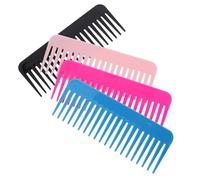 OHPHCALL Set 4 Pettini per Chioma in Plastica Abs, Pettine per Taglio e Acconciatura, Facile da Pulire Colore Casuale per Ufficio e Auto, Adatto a Donne e Uomini