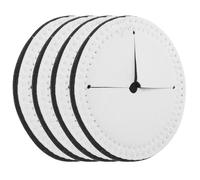 OHPHCALL Set 4 Pezzi Sottobicchieri Rotondi per Calici da Vino in Materiale Morbido Base Antiscivolo per Sublimazione e Trasferimento Termico, Accessori per Decorazioni Fai da Te e Uso