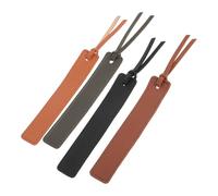 OHPHCALL Set 4 Segnalibri in Pelle con Bordi Lisci per Lettura, Chic e Creativi, per Studenti e Amanti dei Libri, Pratici per Segnare le Pagine Stile