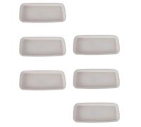 OHPHCALL Set 6 Pezzi Piattini per Piante Rettangolari in Pp Impermeabili e Leggeri, Come sotto Vaso per Piante e Bonsai, per Proteggere Mobili Un Tocco di Atmosfera Estiva