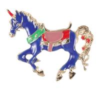 OHPHCALL Spilla Cavallo Vintage in Metallo per Uomo e Donna, Spilla Decorativa Resistente Fissaggio Sicuro per Maglioni e Abbigliamento, per Natale e Halloween Colore Colore Casuale