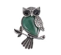 OHPHCALL Spilla Cristallo a Forma di Gufo Verde Elegante e Creativa, Fermaglio per Sciarpa Donna per Occasioni Ufficiali e Casual