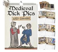 Ohphnt Medieval Dick Pics Calendar,Medieval Dick Pics 2025 Calendar,Funny Rude Calendars 2025,Medieval Dick PIC Calendar,12 Monthly Wall Calendar 2025,Wall Art Calendar Gifts