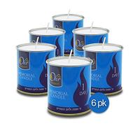 OHR CANDLES 1 Day Yahrzeit - 24 ore Kosher Memorial e Yom Kippur candela in contenitore di latta (confezione da 6)