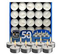 Ohr Candles Candele Tealight - Set da 50 Candele Bianche Sfuse - Candele Piccole - Lumini Bianchi 4 Ore