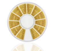 OHREN 1 pcs Caviale Nail Art Micro Perline Per Unghie Gold Beads Black Metal Microperline gold Mini Caviar Unghie 3D Decorazioni Unghie Set