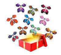 OHREN 10 Pezzi Giocattolo Magico Farfalla Volante Magic Flying Butterfly Card, Farfalla Volante per Biglietti Regalo a Sorpresa per Compleanno, Matrimonio (Colore Casuale)
