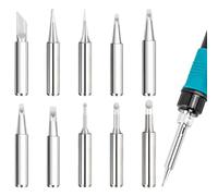 OHREN 10 Pz Punte per Saldatore Senza Piombo Diversi Modelli di Punte di Saldatura di Ricambio per Saldatore Saldatura Punte Ricambio Set con Manicotto di Saldatura
