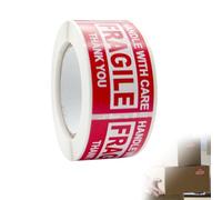 OHREN 250Etichette Attenzione Frammenti di Vetro Pericolo di Rottura Handle With Care Fragile Scatole per Spostamento (25x45mm)