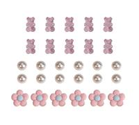 OHREN 27 pezzi Charms floreali,Charms Scarpa per Crocs,Charm per scarpe e Crocs,Perle d'orso,Floral Resin,Accessori per Scarpe Fai da Te,Adatto per le Ragazze e le Donne,Regalo di Vacanza
