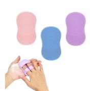 OHREN 3 PCS Spazzola del Viso in Silicone, Detergente Manuale per il Viso, Spazzola Massaggiante per Esfoliazione, Rimozione Punti Neri e Acne, Pulizia Profonda per Cura della Pelle (Blu+Rosa+Viola)