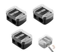 OHREN 3PCSTemperamatite di Bellezza,Temperino Matita Occhi,Temperino Doppio per Matite Cosmetiche,Temperamatite Trucco,Temperino Trucco, Adatto per Eyeliner, Matita per Sopracciglia