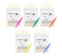 OHREN 500 pcs Elastici Ortodontici, Elastici in Gomma Ortodontica, Elastici Dentali Ortodontici, Elastici Multiuso, 5 Posizionatori da Apparecchio per Gli Elastici