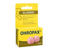OHROPAX Classic - Tappi per le orecchie per proteggere da rumore, umidità e vento, in cera malleabile, comodi e adatti a tutte le orecchie, valore di isolamento acustico SNR 21 dB, 12 pezzi