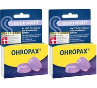 OHROPAX Good Night - Tappi per le orecchie in silicone modellabile, adatti per tutte le orecchie e tutte le posizioni del sonno, valore di isolamento acustico SNR 23 dB, per un sonno tranquillo e