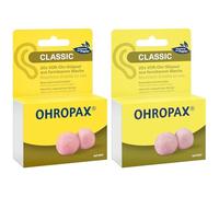 OHROPAX Tappi per le orecchie Classic - Tappi per le orecchie per la protezione da rumore, umidità e vento, realizzati in cera modellabile, comodi e adatti a tutte le orecchie, valore di isolamento