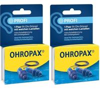 OHROPAX Tappi per le orecchie professionali - Protezione dell'udito con lamelle morbide - Livello di isolamento acustico SNR 29 dB - Protezione dal rumore in caso di brevi effetti sonori come fai da