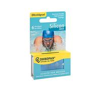 Ohropax - Tappi per le orecchie SILICON AQUA, resistenti all'acqua, in silicone delicato sulla pelle, 6 pz