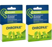 OHROPAX Young - Tappi per orecchie con canali uditivi più piccoli - Tappi per orecchie in schiuma morbida - Livello di isolamento acustico SNR 35 dB - Ideale per riposo, concentrazione e tempo libero