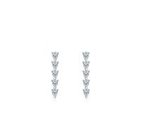 Ohrringe 925, Ohrringe Stecker Klein Silber Wassertropfen mit Weiß Zirkonia Geshenke Frauen für Geburtstag