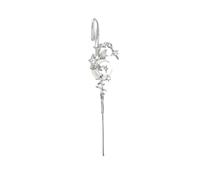 Ohrringe Glastropfen Ohrhaken mit Nadel, zum Durchstechen des Mondes, kreative Stern-Mond-Ohrringe für Frauen, Mond-Ohrringe, Schmuck, modischer baumelnder Ohrstecker, Grüne Kronleuchter (A, One Size)