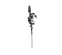 Ohrringe Glastropfen Ohrhaken mit Nadel, zum Durchstechen des Mondes, kreative Stern-Mond-Ohrringe für Frauen, Mond-Ohrringe, Schmuck, modischer baumelnder Ohrstecker, Grüne (Black, One Size)