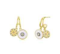 Ohrringe Gold Stecker Set, Ohrringe Gold Set 925 Kirsche mit Zirkonia Damen Geschenk