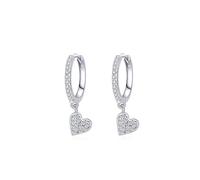 Ohrringe Hängend Silber Hochzeit, Ohrstecker Silber 925 Damen Herz mit Zirkonia Lustige Geschenke