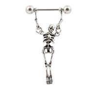Ohrringe Mit Strass Heißer Nippelring Körper Piercing Ohrringe Nippelring Sexy Menschliche Brust Nägel Kristall Ohrringe Stecker (Silver, One Size)