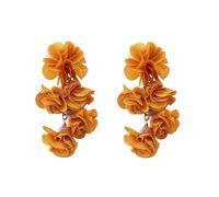 Ohrringe Oktopus Boho Blumen Ohrringe Ohrstecker für Frauen Mädchen Floral Blütenblatt Tropfen Baumeln Ohrringe Strand Ohrringe Geschenke Hintere Ohrringe (Yellow, One Size)