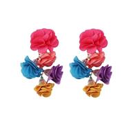 Ohrringe Oktopus Boho Blumen Ohrringe Ohrstecker für Frauen Mädchen Floral Blütenblatt Tropfen Baumeln Ohrringe Strand Ohrringe Geschenke Hintere Ohrringe (Sky Blue, One Size)