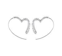 Ohrringe Querflöte 2024 Liebe voller -Ohrringe und Anhänger Design modische und vielseitige Ohrringe Super funkelnde Ohrringe und Ohrringe Ohrringe Mädchen Regenbogen Silber 925 (Silver, One Size)