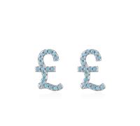 Ohrringe Silber 925 Vintage, Ohrringe Hochzeit Stecker Silber Blau Geometrisch mit Türkis