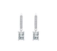 Ohrringe Silber Hängend Vintage, Ohrringe Hochzeit Rund mit Zirkonia 925 Silber Geschenk 18 Geburtstag Mädchen