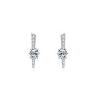 Ohrringe Sterling Silber 925, Modeschmuck Ohrringe Silber Geometrisch mit Zirkonia Damen Geschenke Geburtstag