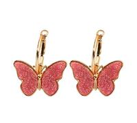 Ohrringe Wikinger Japan Und Süd-Temperament Einfache Weibliche Schmetterling Ohrringe Personalisierte Ohrringe Straße Schießen Net Rote Ohrringe Weibliche Autismus Ohrringe (Red, One Size)