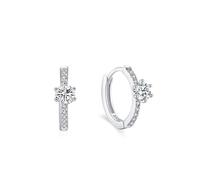 Ohrstecker Silber 925, Ohrringe Silber Creolen Klein Set Rund mit Zirkonia Lustige Geschenke