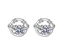 Ohrstecker Vintage Intarsien Flash minimalistischen Metall Geschenk Schmuck Damen Ohrring Pastell Ohrringe (argento, taglia unica), Einheitsgröße, Poliestere, Nessuna pietra preziosa