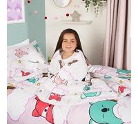 OHS Squishmallows - Coperta ponderata calmante e antistress, 2 kg, per letto singolo, con personaggi squishmallow, anti-ansia, colore: lilla